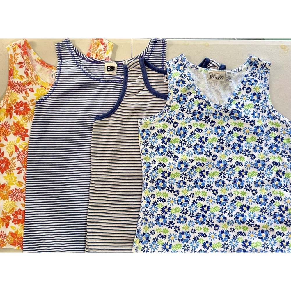 Lot Of 4 Vintage K-Mart Basic Editions Tank Tops Size Medium Casual Y2K Boho